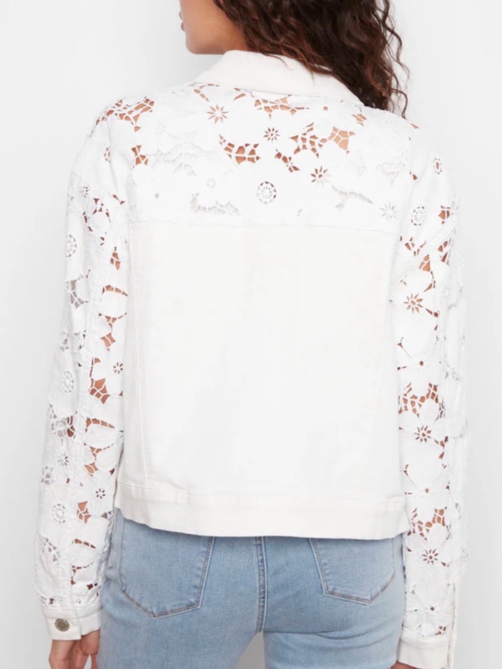 Ultimate Summer Jacket Floral Embroidered Twill White Size Small NWT MSRP $164